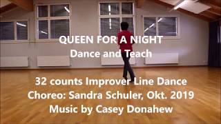 Queen For A Night - line dance - Demo and Teach