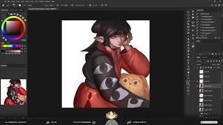 August 19, 2026 [Homework and a Birthday Portrait] Digital Painting, Photoshop screenshot 3