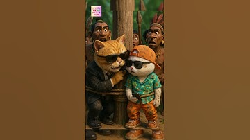 Anh em mèo lạc vào bộ tộc bí ẩn#shorts #mèo #meo #cat #chipwinhappytv #funny #animation #cartoon