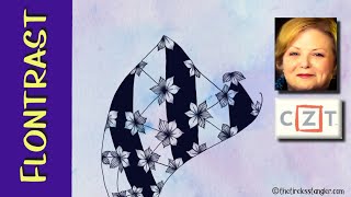 The 100 Day Project 2019 || 100 Days of Zentangle ® || Day 91 Flontrast