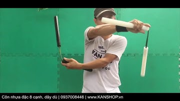 [Nunchaku - SLOW MOTION 20] Côn nhị khúc nhựa đặc 8 cạnh , dây dù. #Kanshop. #Nunchaku. Kanclub