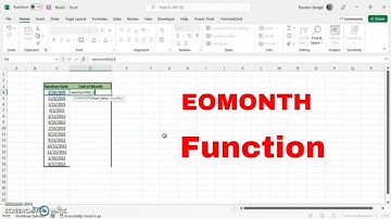How To Use The EOMONTH Function in Excel to Return The Last Day of A Month! #msexcel, #howto, #trend