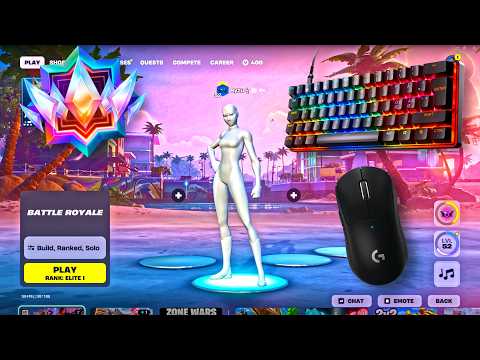 Fortnite Grind to Unreal 2 Rank 👑 Apex Pro Mini Keyboard ASMR + Handcam ⭐