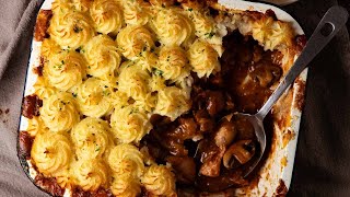 Duchess Potato Chicken Mushroom Pie