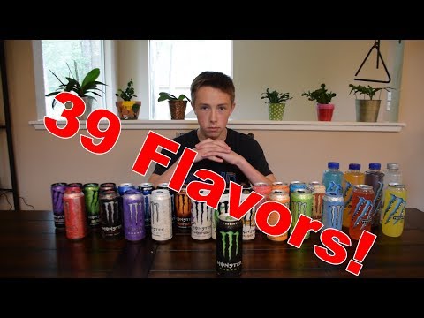 Review Of Every Flavor Of Monster Energy in 15 Seconds or Less!