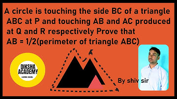 a circle is touching the side BC of a triangle ABC at P and touching ab and ac produced at q and R r