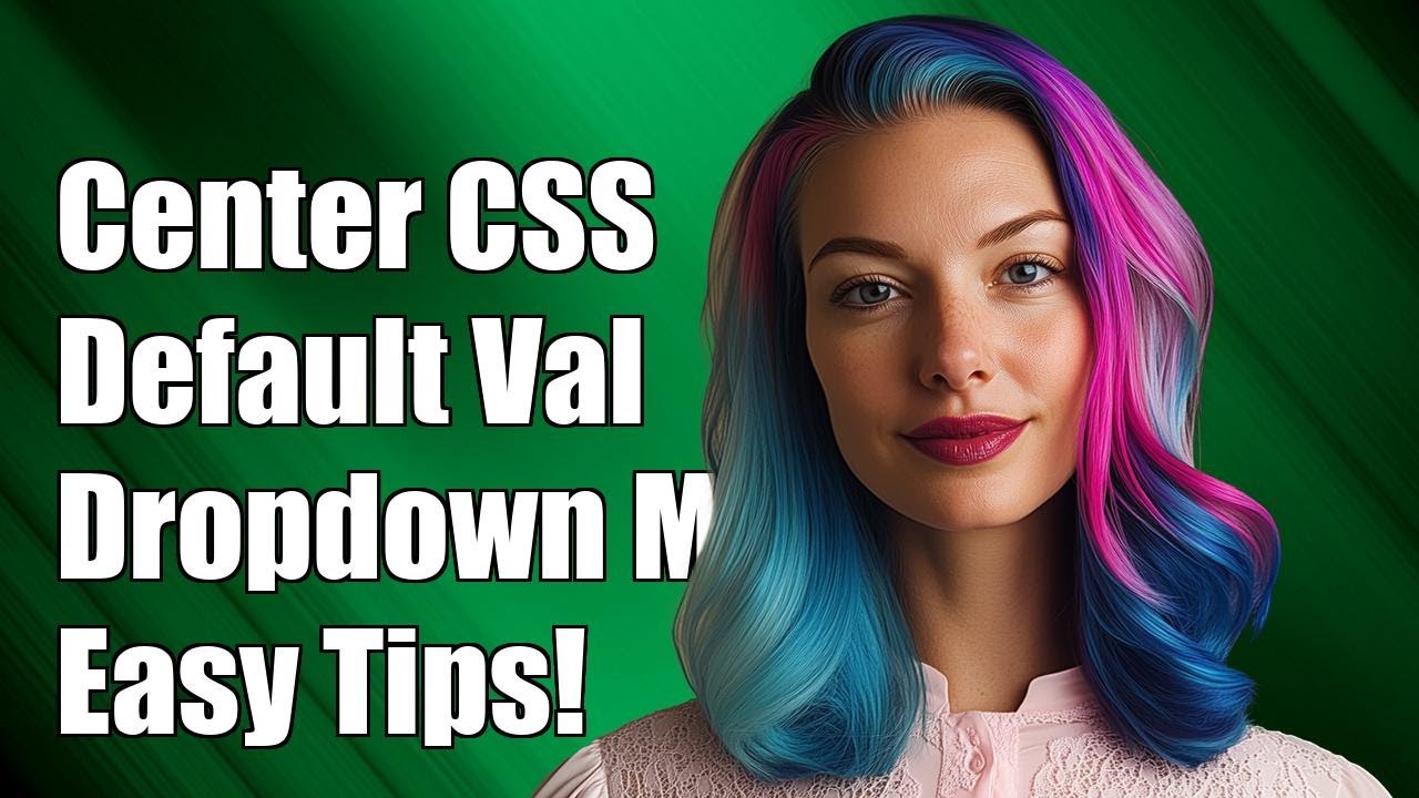 How to Center Default Value in CSS Select Dropdown Menu - YouTube