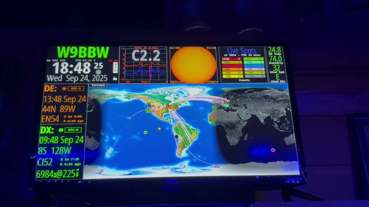Operating my Yaesu FTdx-10 and Yaesu FT-950. 10 Meter Band Wide Open.