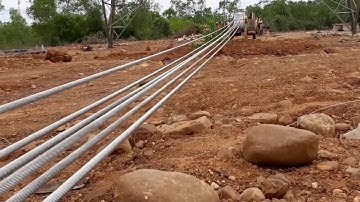 765kv transmission and distribution line wire drum tensors machine work