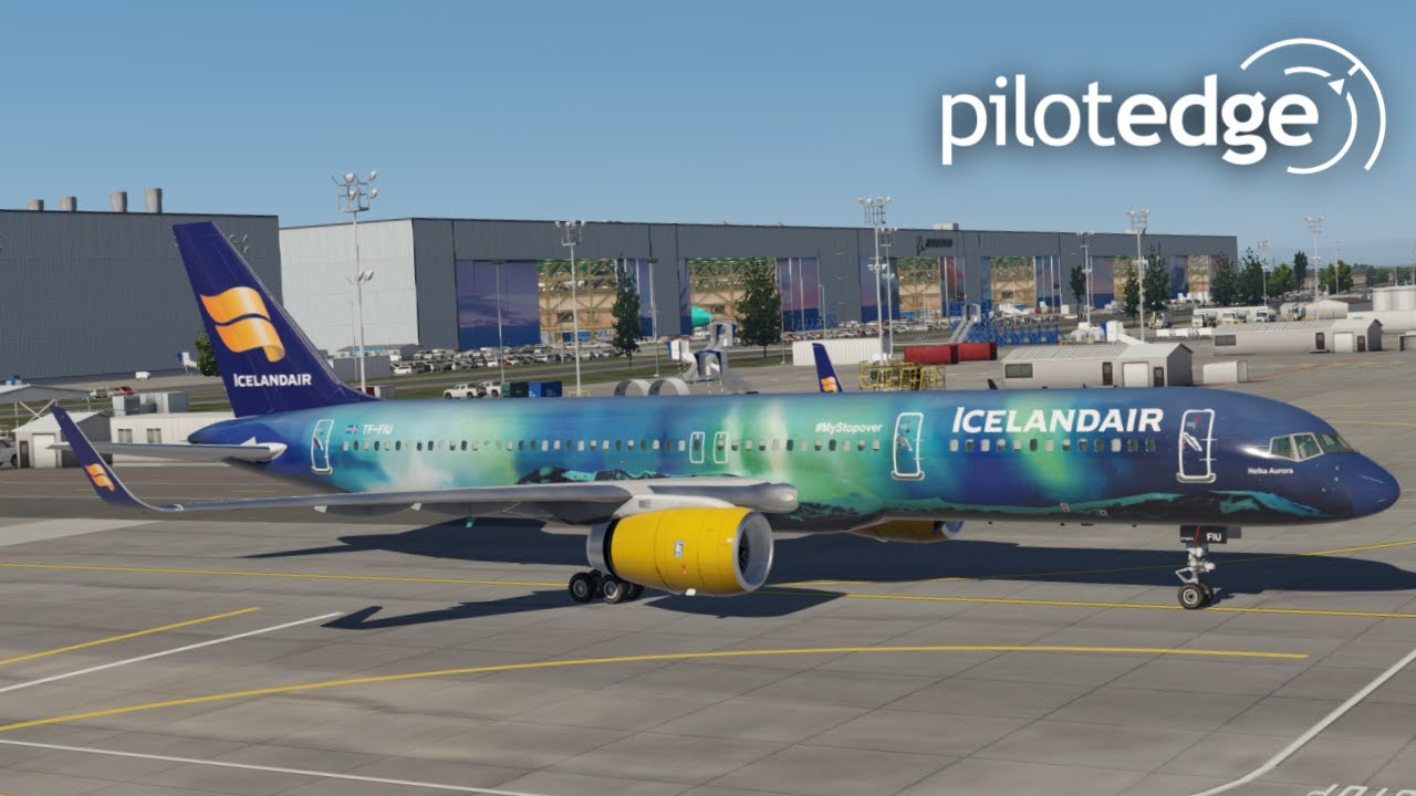 X-Plane 11 | Icelandair 757-200 | KPAE KPDX | PilotEdge - YouTube