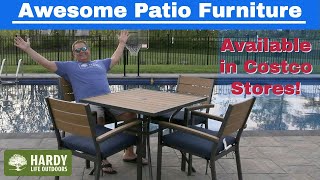 Costco Sunvilla Table, chairs, and cushions