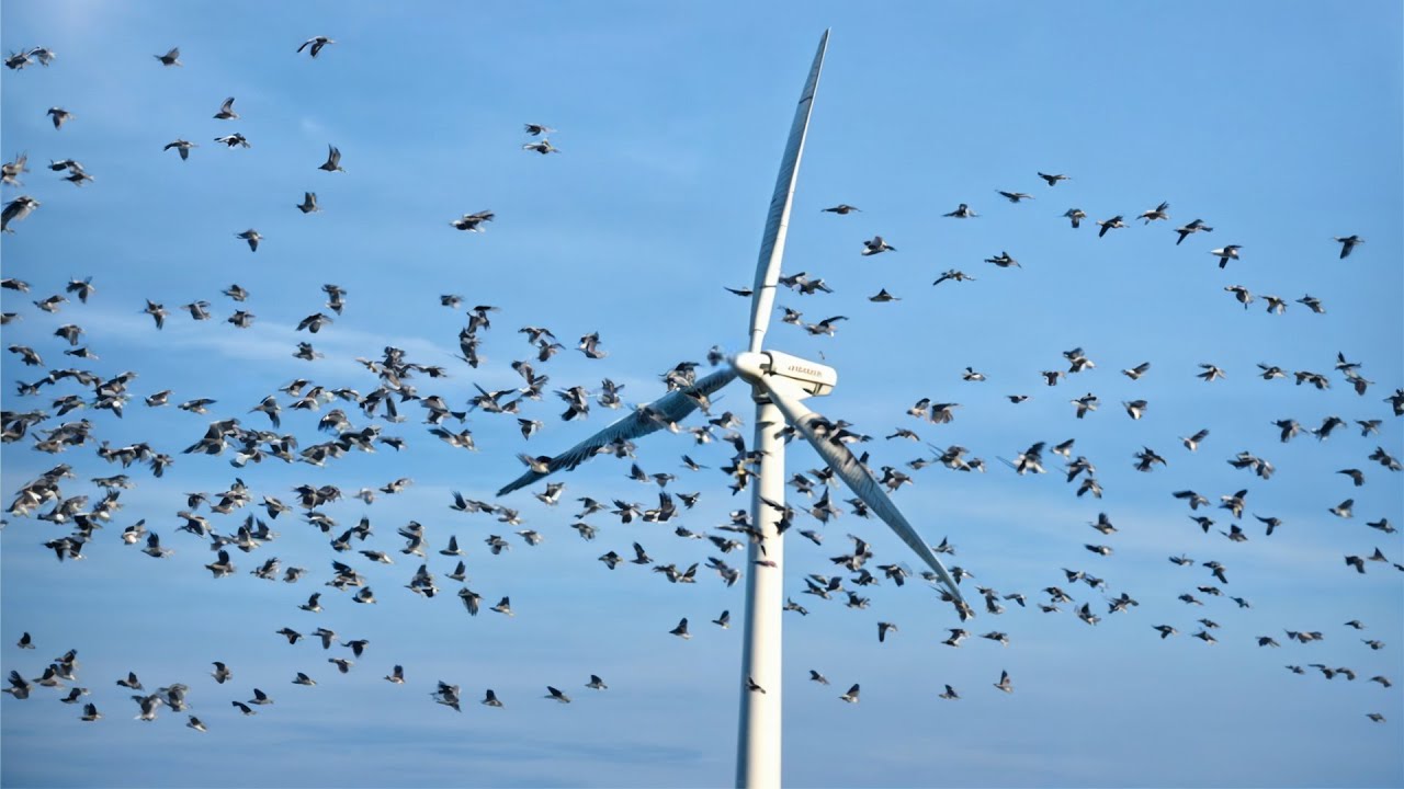 Dramatic Wind Turbine Vs Birds Compilation YouTube
