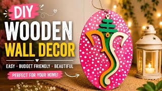 DIY Wooden Ganesh Wall Hanging | Easy Handmade Home Decor | MDF Craft | Budget-Friendly Wall Decor