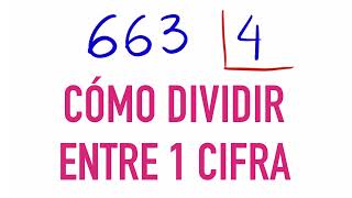 How to divide 663 by 4 by 1 digit