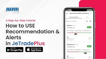 How to use recommendation & alerts feature in JeTradePlus: A Step-by-Step Guide #jhaverisecurities