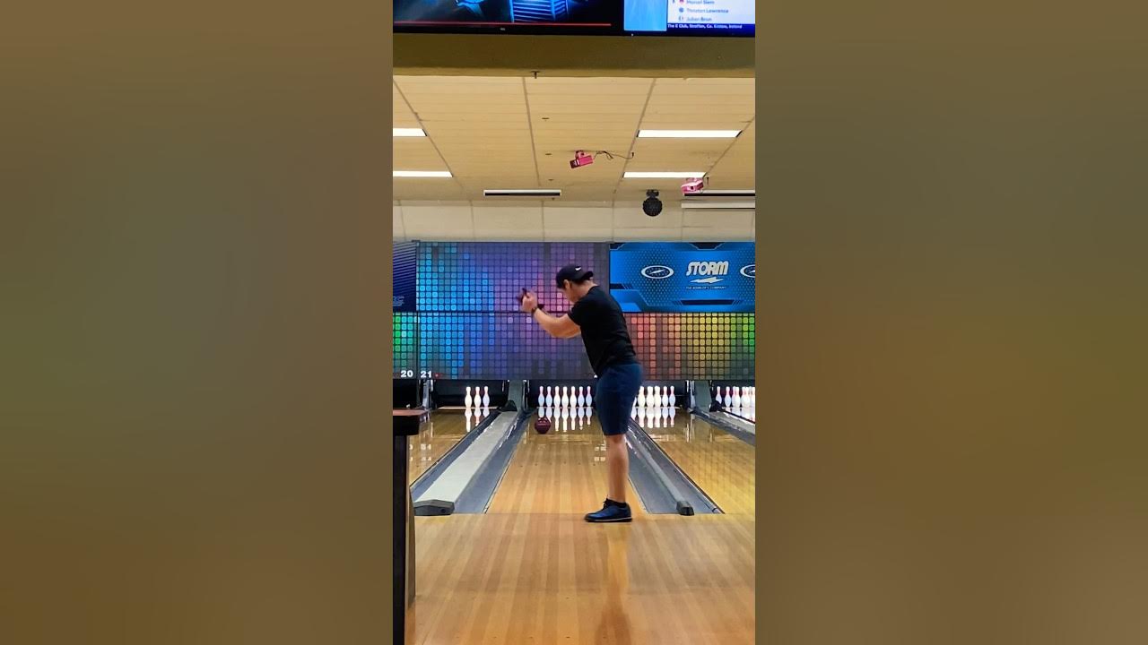 Bowling making sure I didn’t cross the foul line 😂 shorts video 