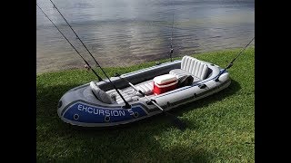 Testing our new Intex Excursion 5 Boat!