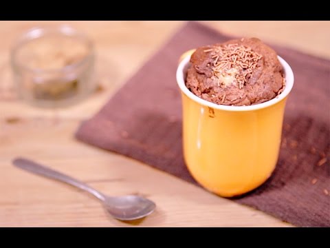 Chocolate and peanut butter microwave mug cake recipe
