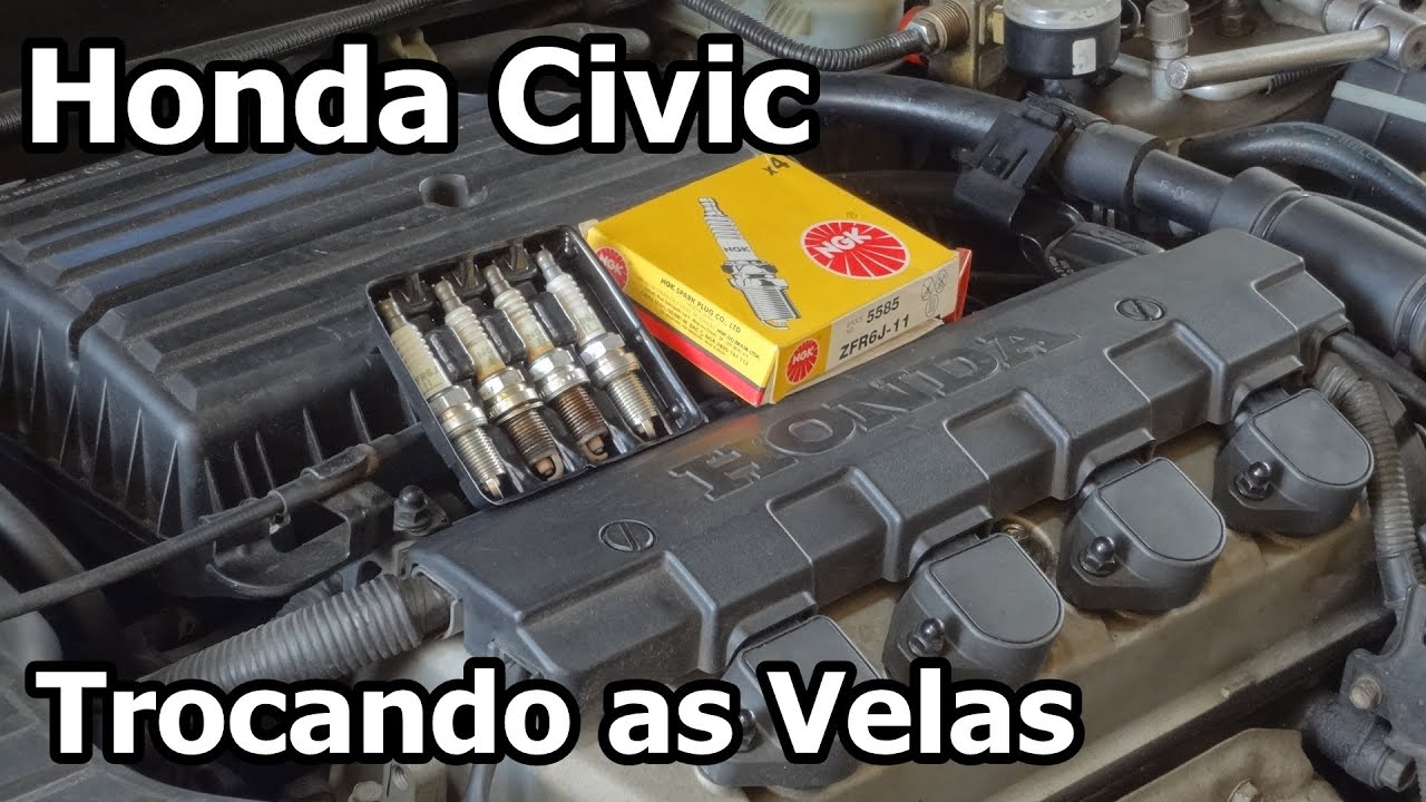Honda Civic - TROCANDO VELAS DE IGNIÇÃO - Replacing the Spark Plug