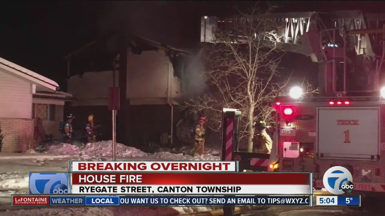 Woman and kids escape massive house fire in Canton YouTube