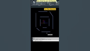 One Click to Join Corners #shorts #autocad