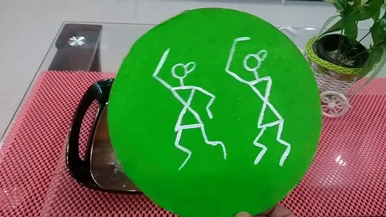 How to make Clay - Warli Painting With Clay DIY- hanshi creativecorner
