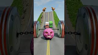 Cars vs Cargo Vans vs Chained Hydraulic Crush - BeamNG.drive