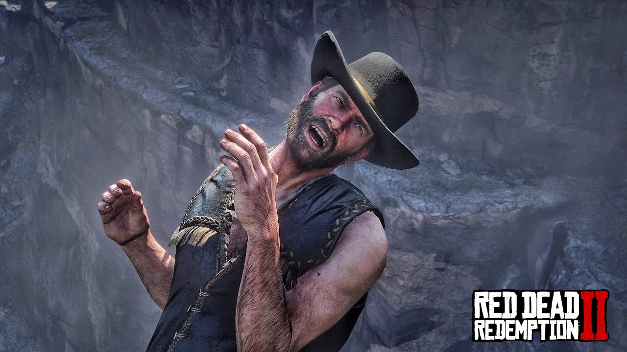 Arthur vomiting middle of this jump - RDR2 - YouTube