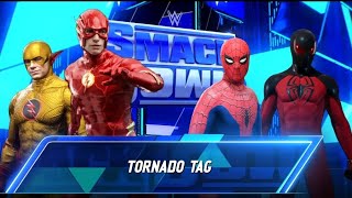 Team Flash vs Team Spider-Man | tag team match SmackDown live