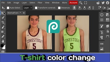 T-shirt color change || photopea tutorial || photopea in mobile 📱 photo editing