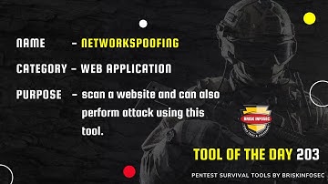 NetWorkSpoofing | Hacking Tool Which Can Scan a Website| Briskinfosec