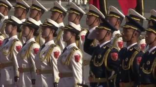 Russian and Chinese Anthems (PLA Honour Guards for Russian PM + March Pass - Nov 2017)