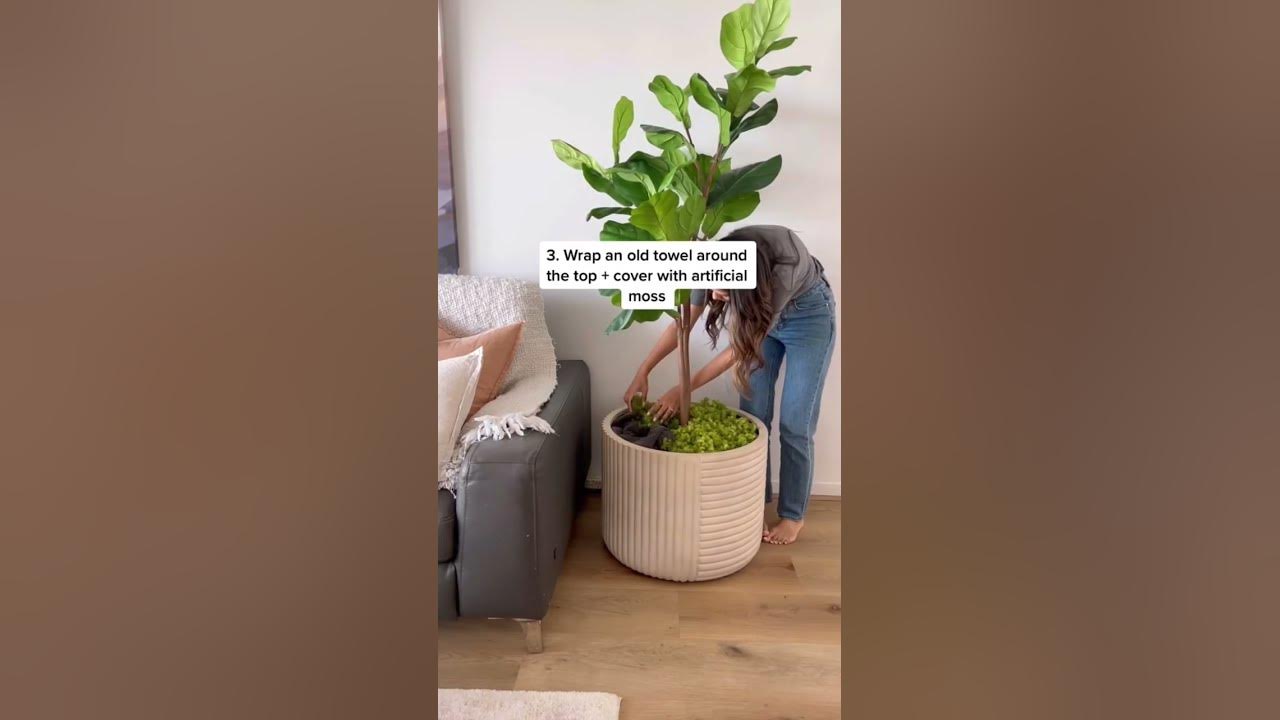 The inexpensive hack to make your faux plants look taller + more