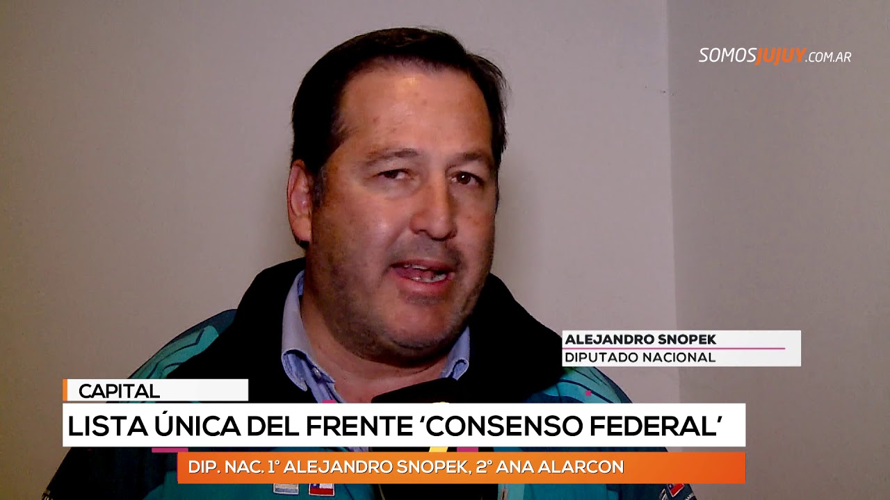Lista única del frente ‘Consenso Federal’ somos de calle remix