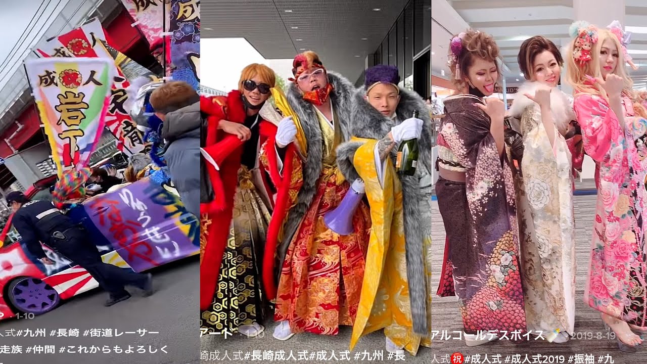 【TikTok】成人式で暴れるバカ新成人・・・・・・・・・・・・・・・