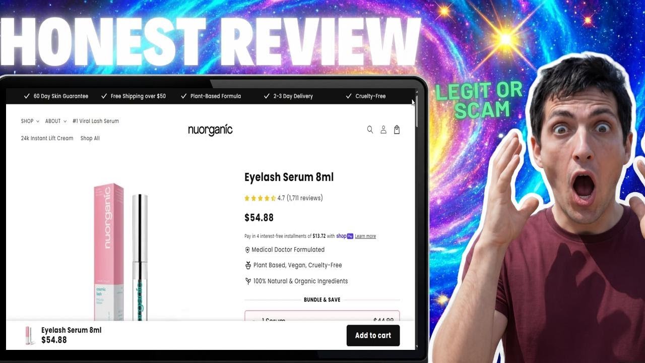 Обзор сыворотки для ресниц Nuorganic | Состав, применение и что нужно знать