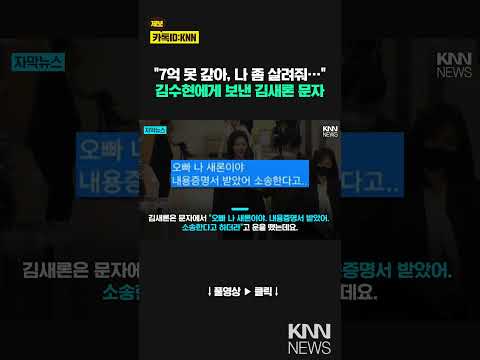 故김새론 &amp;quot;7억 상환 어려워&amp;quot;… 김수현과 나눈 문자 공개 / KNN