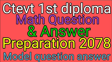 ctevt first year 2078 math question answer preparation all health rupesh technical channel