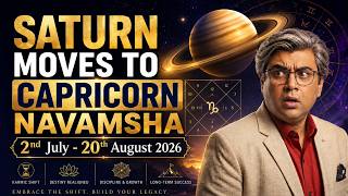 Saturn moves to Capricorn Navamsha | 7 July - 20 August 2026 | Analysis by Punneit