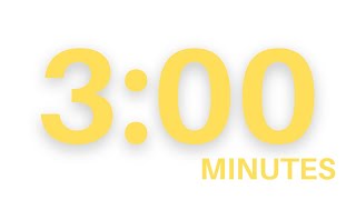 3 Minute -  Simple Countdown Timer - Yellow Numbers