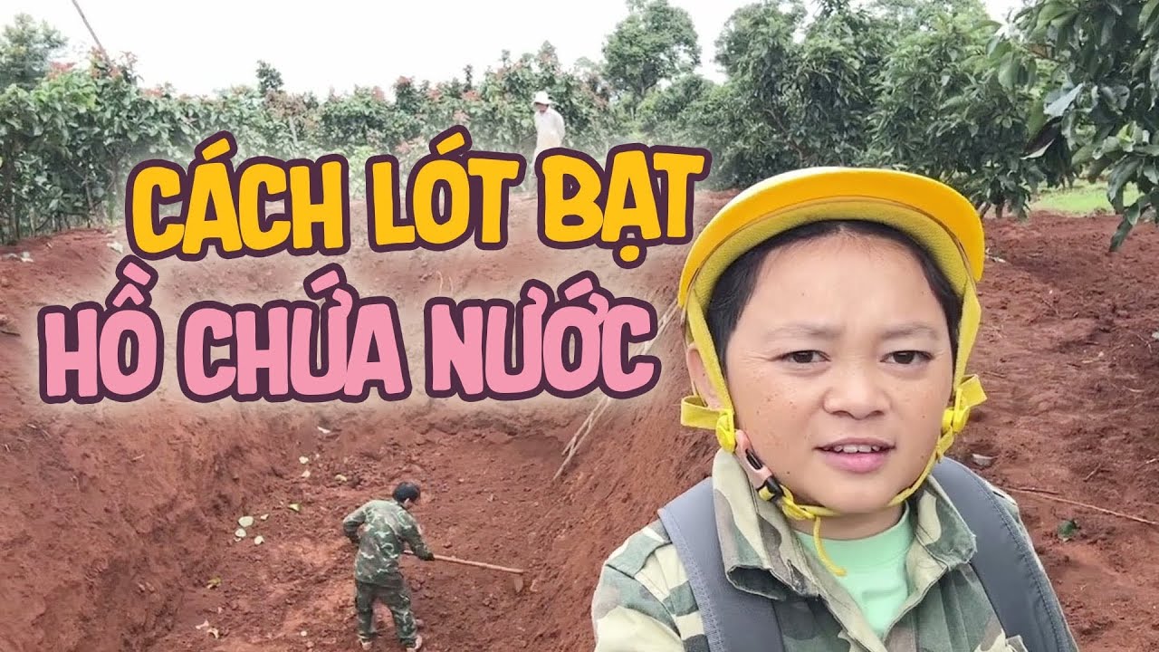 Quy Trình Cách Lót Bạt Hồ Chứa Nước Như Thế Nào || Vợ Chồng Bé Bỏng