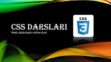 CSS 1-dars. HTML hujjatimizga Css faylni ulashni o