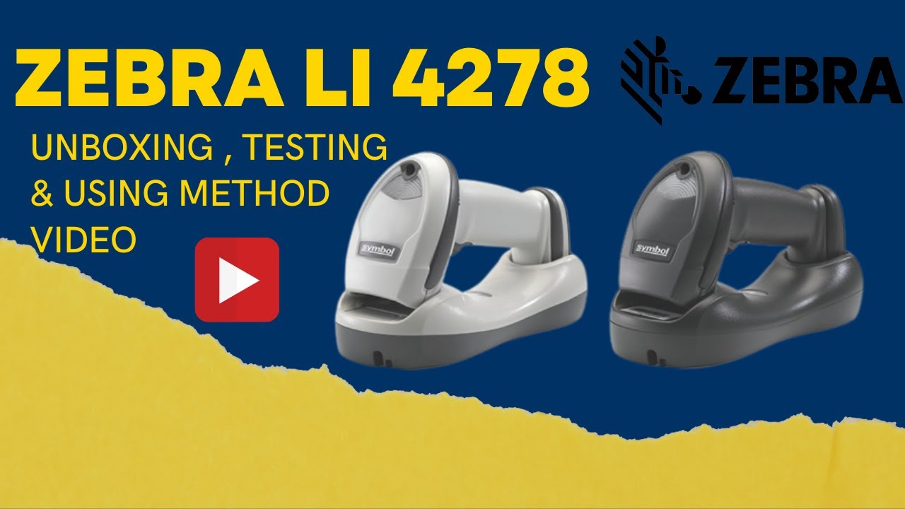 Zebra Li4278 1D wireless Barcode Scanner YouTube
