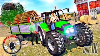 Drive Tractor trolley Offroad Cargo - Permainan Traktor 3d Pengangkut Kayu - Android GamePlay screenshot 4