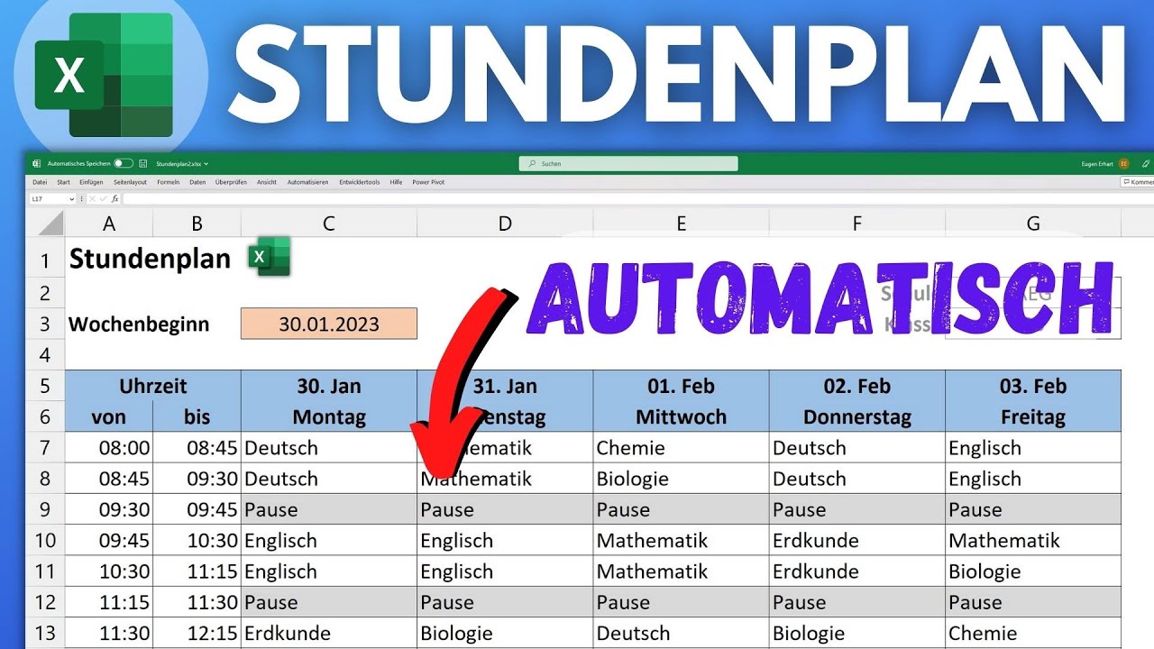 Erklärvideo Stundenplan (deutsch)