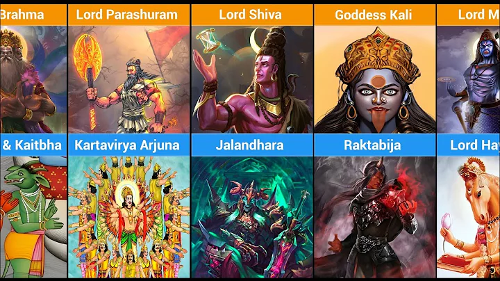 The Epic Battles of Hindu Gods🕉️ and Their Enemies👿