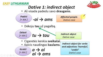 Easy Lithuanian: Dative