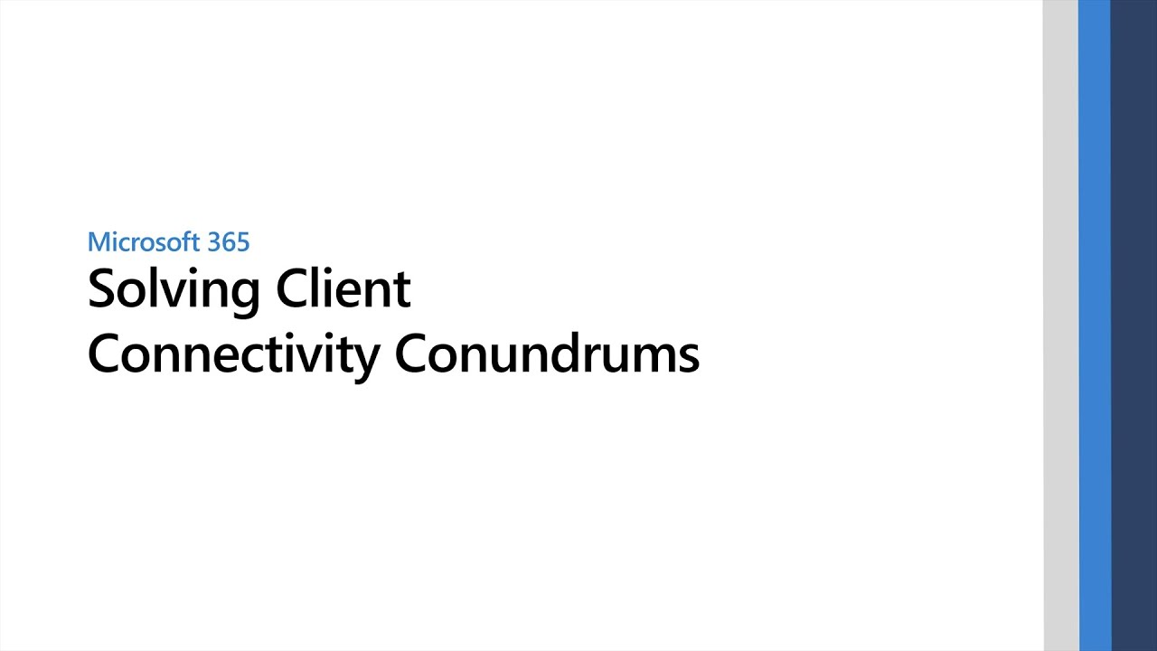 Solving Exchange Client Connectivity Conundrums