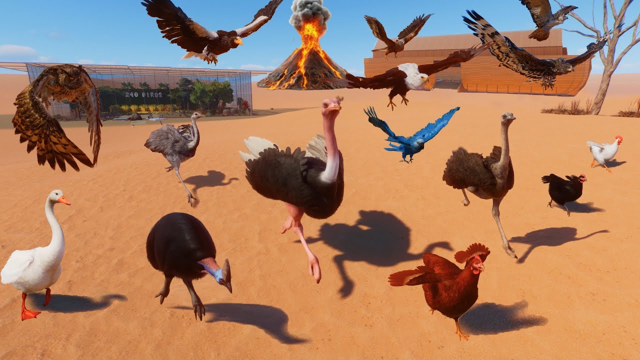 240 птиц сбежали из стеклянного вольера в Ноев ковчег. Гонка животных в зоопарке Planet Zoo, вклю...