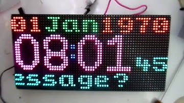 ESP8266 Weather Station Clock Scrolling Message Matrix P4 DHT22 Web Server
